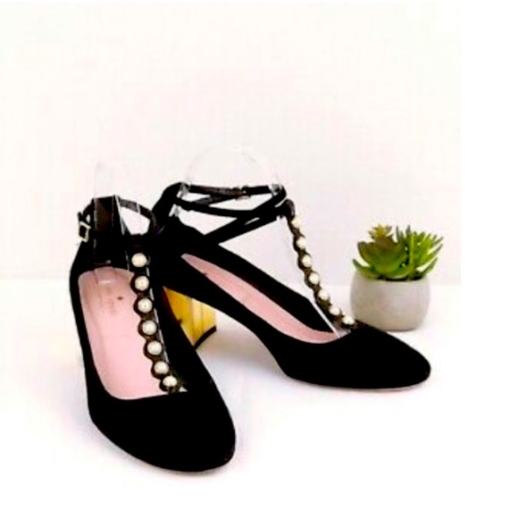 kate spade Shoes - New Kate Spade Galewood Pearl T-Strap Heels
